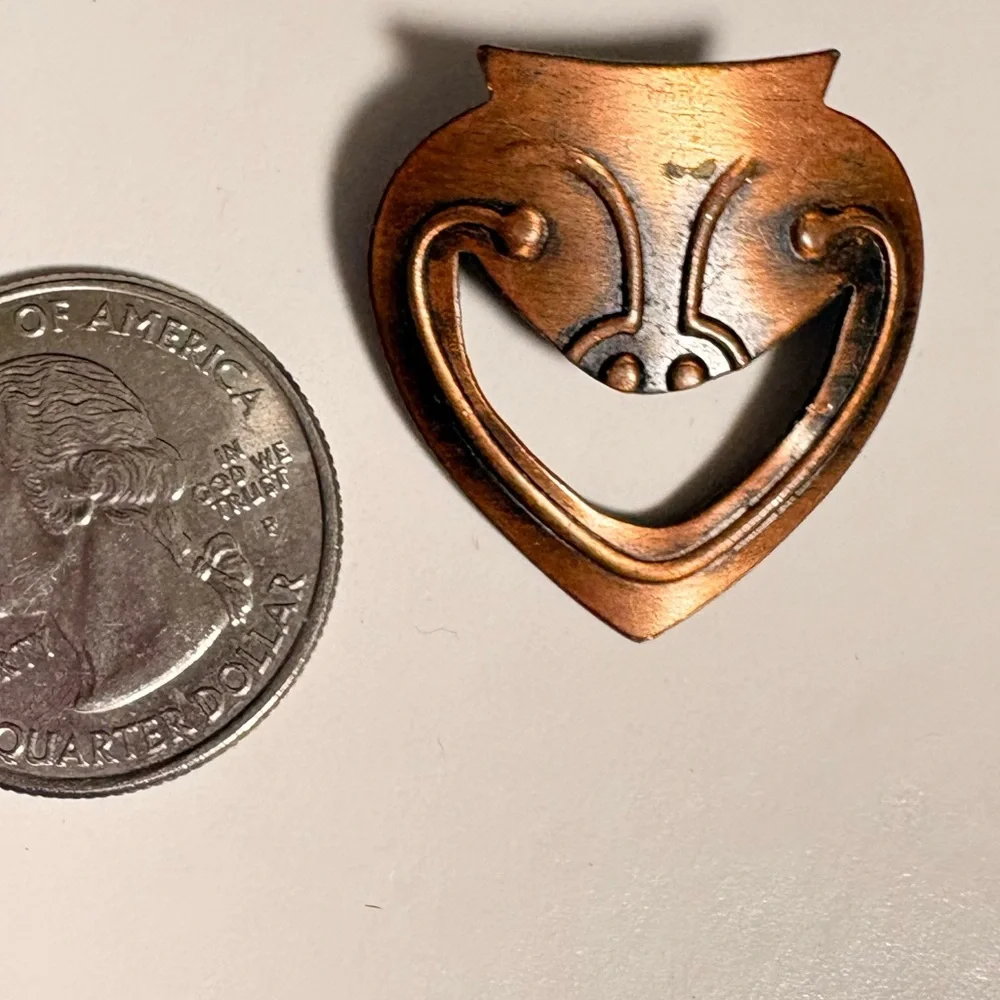 Vintage 50s Mexican Mid-Century copper Modernist Comedy Tragedy Theater Brooch